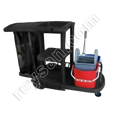 CLEANING TROLLEY WITH 2 BUCKETS 18L WITH BAG