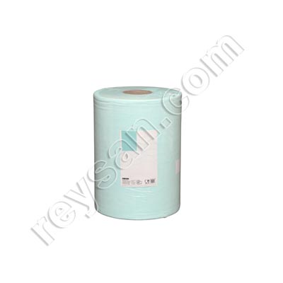 TURQUOISE DISPOSABLE PRE-CUT WIPING ROLL