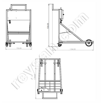 PORTABLE CLEANING CENTRAL FOR 2 PRODUCTS WITH SATELLITE